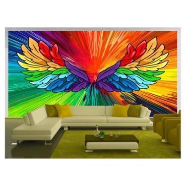 Imagem de Papel De Parede 3D Arte Asas Selfie Insta Cores 3,5M Tra175 - Você Dec