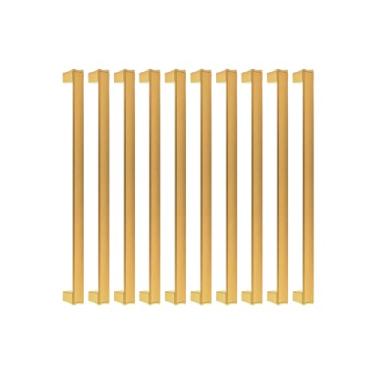 Imagem de Puxador de Móvel Gaveta Armário Slim Cromado 320mm 17 Unidades (Ouro)