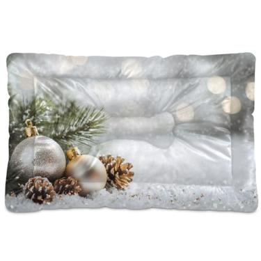 Imagem de SEHANY Cama de Natal para cães e gatos com fundo antiderrapante, cama de canil, colchão macio para animais de estimação, lavável para cães pequenos, médios e grandes, gatos, 45,7 x 61 cm