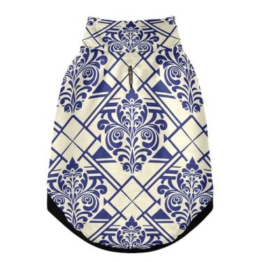 Imagem de SEHANY Casaco vintage Bohemia para cães pequenos, super quente, à prova de vento, jaqueta de inverno, macia, aconchegante para animais de estimação, moletom para clima frio na neve com furo na trela