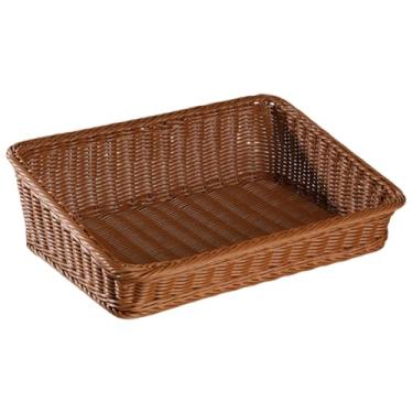 Imagem de IEUDNS Cesta de vime para frutas e legumes, ideal para lanches e pães em restaurantes, M