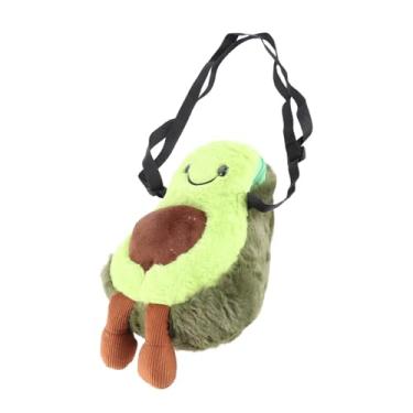 Imagem de Generic Bolsa de Ombro de Pelúcia de Abacate Desenho Animado Design de Fechamento de Material Fofo 5,11 * 8,66 * 1,96 Polegadas Adequado para Meninas e Crianças Fácil de Atrair Atenção (verde)