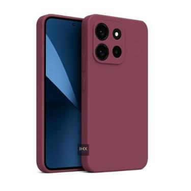 Imagem de Capa Capinha Case Compatível Motorola Moto G56 Silicone Aveludada Anti Impacto Reforçada Emborrachado Com Proteção De Câmera Premium (MARSALA)