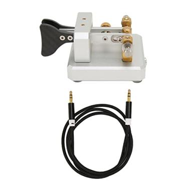 Imagem de SUNGOOYUE Chave de Código Morse de Remo Duplo, Construção Em Aço Inoxidável e Liga de Alumínio, 3,15 X 3,15 X 1,97 Polegadas, Com Amortecimento Magnético, Contatos de Prata, para Rádio Amador, POTA,