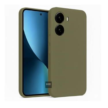 Imagem de Capa Capinha Case Compatível Xiaomi Poco X7 PRO Silicone Aveludada Anti Impacto Reforçada Emborrachado Com Proteção De Câmera Premium (VERDE MILITAR)