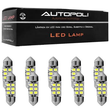 Imagem de Kit 10 Lâmpadas Led Torpedo 6 18W 12/24V Autopoli AP1090