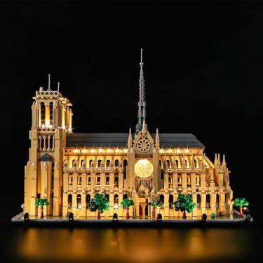 Imagem de Kyglaring LED Lighting Kit, Compatible with LEGO Architecture Notre Dame de Paris Model, Light Up Your Model, 21061-cv