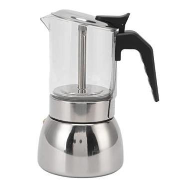 Imagem de Phefop Pote Moka Clássico, Cafeteira de Aço Inoxidável e Vidro para Casa e café, café Italiano Rico Com Opções Versáteis de Aquecimento (#12)