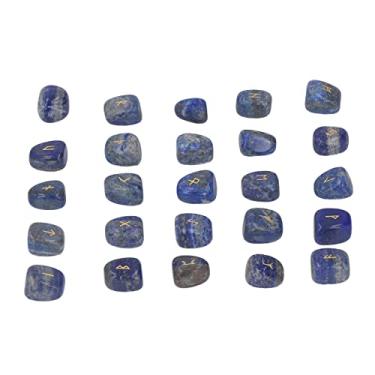 Imagem de Naroote 25 Peças Pedras de Runas de Cristal do Alfabeto para Idosos Gravadas Naturais para Meditação de Adivinhação, Pedras de Letras de Mente Pacífica para de PCoket (#14)