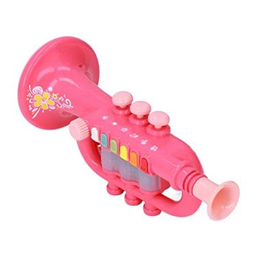 Imagem de Generic Design de Simulação de Brinquedo de Chifre de Educação Musical para 3 + Anos de Idade, Brinquedo de Flauta de Plástico Efeitos de Iluminação Dinâmicos Habilidades Musicais (Rosa)