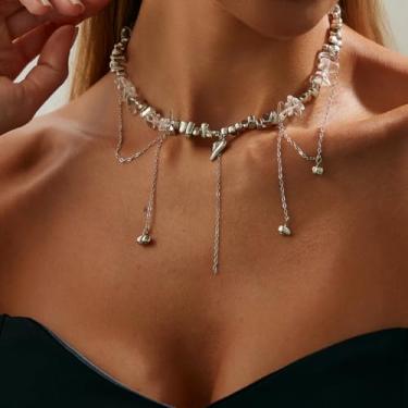 Imagem de Western Jewelry Colares Boho Gargantilha de couro para mulheres, roupas de campo, presentes de Natal, presentes de amizade para mulheres, dia dos namorados, Medium, Latão, Sem Pedra Preciosa