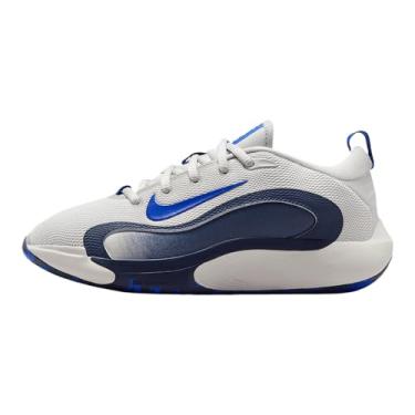 Imagem de Nike Tênis de basquete infantil IsoFly (FN4384-006, cinza vasto/azul marinho/Hyper Royal), Cinza vasto/azul-marinho/azul-royal, 5.5 Big Kid