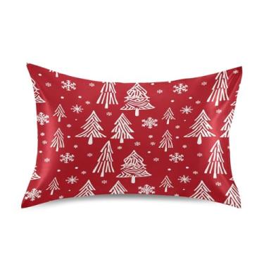 Imagem de Wassud Fronha branca de cetim vermelho para cabelo e pele fronhas de seda lisa tamanho padrão capas de travesseiro respiráveis com fecho de envelope