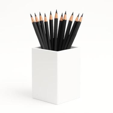 Imagem de Organizador Minimalista, Porta Lapis Treco Canetas Home Office, Porta Pincel, Acrilico, Mesa, Escritorio, Porta Maquiagem, Suporte, Base Lapizeira, Porta Coisa, (Kit com 3 Branco)