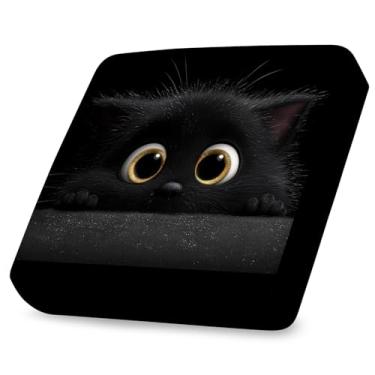 Imagem de ANNA QUEEN Capa de almofada preta para sofá de gato – Capa de sofá elástica para amantes de animais de estimação, espaços infantis, estilo doméstico divertido e cantos decorativos aconchegantes