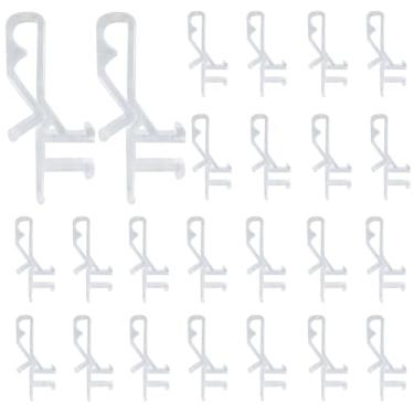 Imagem de Murtenze 24 peças de clipes de sanefa ocultos, clipes transparentes de 4,5 cm para persianas horizontais e venezianas