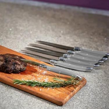 Imagem de Lets Eat It, Faqueiros, Kits de Facas, Colheres, Espátulas e Saca-Rolhas – Variações de Cores e Modelos Laguiole (Cinza, Kit 6 Facas Luxo)