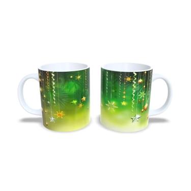 Imagem de Caneca de Cerâmica com Estampa de Bolas de Natal Douradas, 325 ml (17)