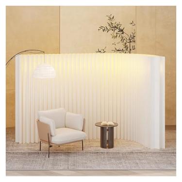 Imagem de Room divider Divisória de ambiente independente com iluminação LED, dobrável, extensível, deformável e com design que garante privacidade.(5X2M/16.4X6.5FT)