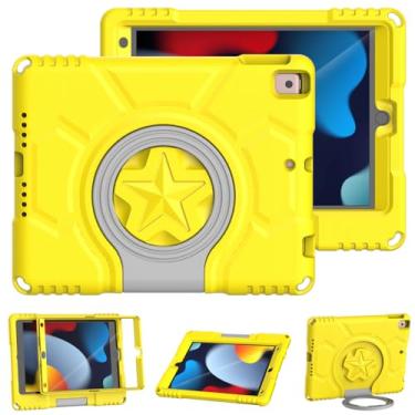 Imagem de DICEKOO Capa infantil para iPad 9ª/8ª/7ª geração, 10,2 polegadas, versão 2021/2020/2019, com protetor de tela embutido, alça à prova de choque, capa infantil para Apple iPad de 10,2 polegadas