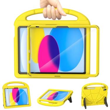 Imagem de Capa infantil para iPad A16 11ª geração 28 polegadas 2025/iPad 10ª geração 10,9 polegadas 2022, capa Sanyetral leve à prova de choque com protetor de tela/porta-lápis/alça/suporte para iPad 10/11