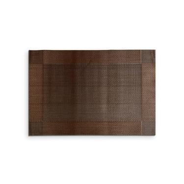 Imagem de Kit Jogo Americano Metalizado para Mesa Posta - 4 ou 6 Lugares Resistente ao Calor e à Água (Marrom,Kit4)