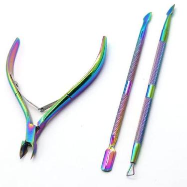 Imagem de kit Alicate para cutícula de unha em aço inoxidável para manicure - cn
