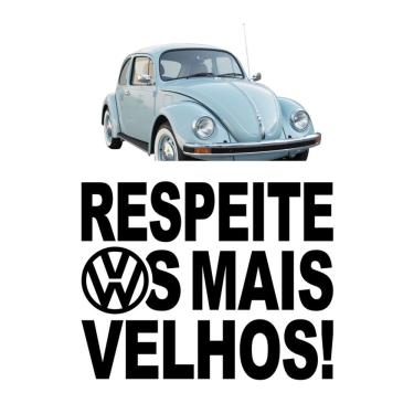 Imagem de Adesivo Volkswagen Respeite Os Mais Velhos Preto Preto