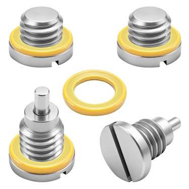 Imagem de 4 peças de plugue de drenagem de óleo de unidade inferior para caixa de engrenagem de motor de popa Mercury MerCruiser, plugue de drenagem de unidade inferior marítima para parafusos magnéticos e não