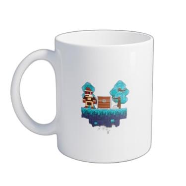 Imagem de Caneca Xícara de Café Porcelana Gamer 300ml Design Guerreiro Videogame