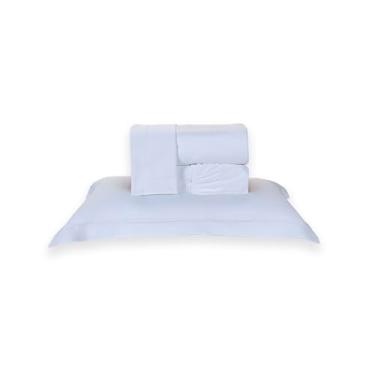 Imagem de Roupa de Cama Queen Essencials - 4 peças - Percal 400 fios Egipicios - Branco - Ruth Sanches