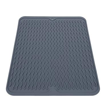 Imagem de Generic Tapete de Secagem de Pratos Ecológico, Resistente Ao Calor, Antiderrapante, Sem BPA para Bancadas de Cozinha ou Pias de Borracha (Azul)
