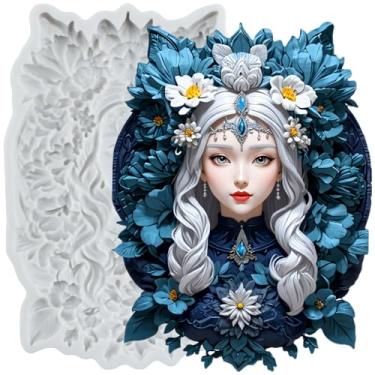 Imagem de MYPRACS Imagem de perfil molde de silicone para decoração de bolo de açúcar topo de cupcake pasta de goma de chocolate argila de polímero