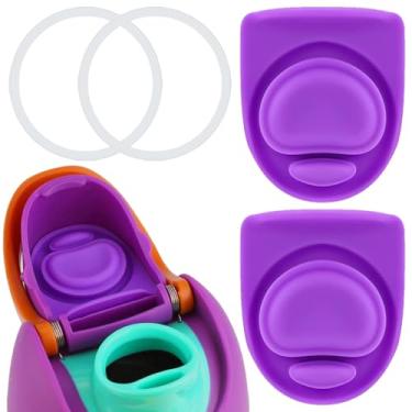 Imagem de ZONBBEE Rolha de substituição e anel de vedação O compatível com Owala FreeSip 680 g, tampa de anéis de vedação superior de garrafa para Owala 16/19/24/32/1,134 g, tampa de boca de silicone