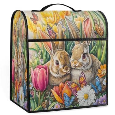 Imagem de Capa de misturador de auxílio de cozinha de flor de coelho para batedeira de 6 a 8 litros de auxílio de cozinha resistente à poeira capas protetoras de armazenamento capas de eletrodomésticos para