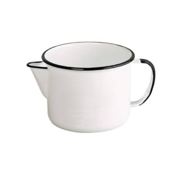 Imagem de Caneca Leiteira Com Bico Esmaltada Indução 1L P/Fogão Indução - Elétrico - Fogão a Lenha