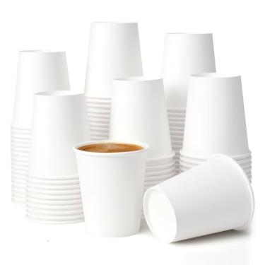 Imagem de BYSNOW Pacote com 100 copos de papel de 142 g, copos de banheiro descartáveis, copos pequenos para enxaguante bucal, mini copos de papel para banheiro branco, pacote com 100