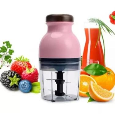 Imagem de Mini moedor de carne elétrico, picador de alimentos, moedor de frutas.(VERMELHO)