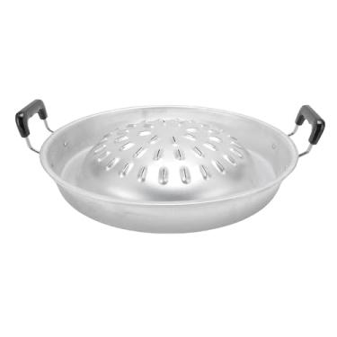 Imagem de Grelha tailandesa para churrasco, panela quente 2 em 1, antiaderente, aquecimento uniforme, grelha de alumínio, carvão para ambientes internos e externos, cozinhar, reuniões de (35 cm/13,78 pol. Cor