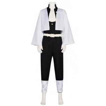 Imagem de CR ROLECOS Tanjirou Zenitsu Giyuu Fantasia Cosplay Anime Cosplay Quimono, Sanemi preto, G