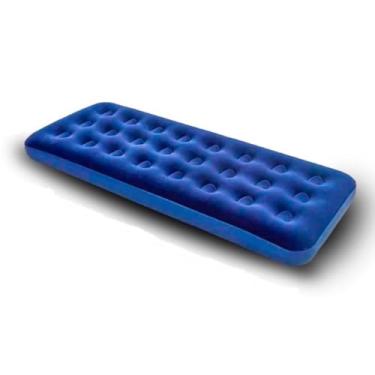 Imagem de Colchão Inflável Solteiro Multiuso - Dimensões 191x73x22cm, Confortável para Casa, Acampamento e Dormitório