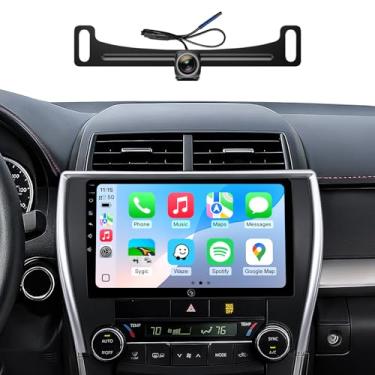 Imagem de Estéreo automotivo para Toyota Camry Car Radio 2015-2017, tela sensível ao toque de 10,2 polegadas, compatível com CarPlay sem fio e Android Auto, Bluetooth 5.0, GPS e WiFi 5G, câmera reserva