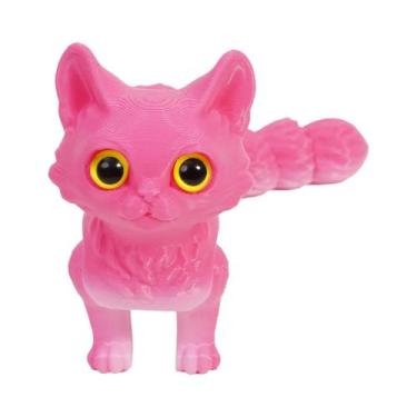 Imagem de Brinquedo Antiestresse De Gato Fofo Impresso Em 3D Com Juntas Móveis 6