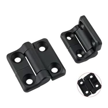 Imagem de Dobradiças quadradas de torque de liga de zinco preta com parada arbitrária e amortecimento 1 peça (1,8 Nm)