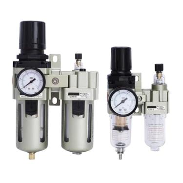 Imagem de VTGVVVTR AC2010-02 AC3010-03 AC4010-04 Válvula Reguladora de Pressão Pneumática Separador de Água de Óleo Drenagem Manual para Filtro de Ar Compressor (Ac3010-03 com 8 mm, Filtro de Cobre)