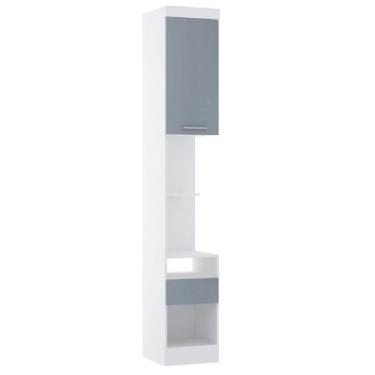 Imagem de Mesa de Cabeceira Alta 38cm 1 Porta e 1 Gaveta Alpes Luciane Móveis, B