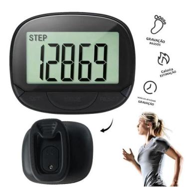 Imagem de Contador De Passos Eletrônico Clip-On Multifuncional Para Esportes Ao 