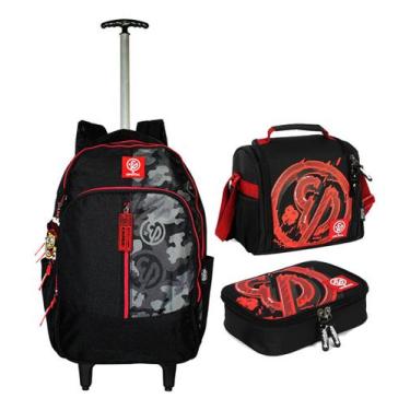 Imagem de Kit Mochila Youtuber Enaldinho Escolar Meninos Rodinhas Gran