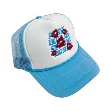 Imagem de Boné De Beisebol De Malha Bordado Com Letras Vermelhas Unissex Para La