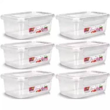 Imagem de Kit 6 Potes Herméticos 400ml para Alimentos Transporte Refeições